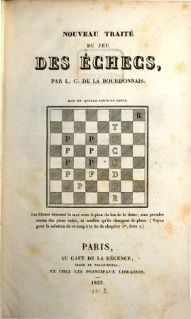 Nouveau traité du jeu des echecs