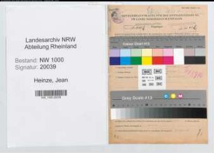 Entnazifizierung Jean Heinze, geb. 05.06.1893 (Buchhalter)