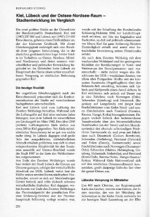Kiel, Lübeck und der Ostsee-Nordsee-Raum - Stadtentwicklung im Vergleich