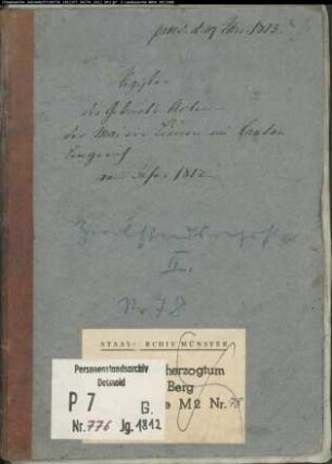 Zivilstandsregister der Mairie Lienen (Geburten 1812). (Gemeinde: Lienen, Kreis Tecklenburg)