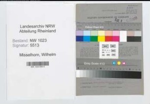 Entnazifizierung Wilhelm Misselhorn , geb. 25.03.1884 (Postinspektor)