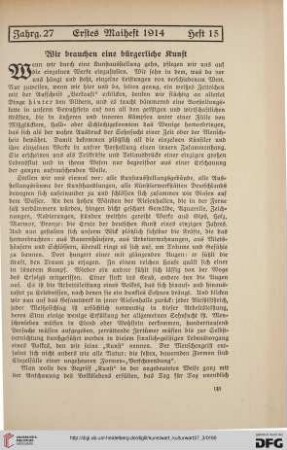 Heft 15 (1. Maiheft 1915)