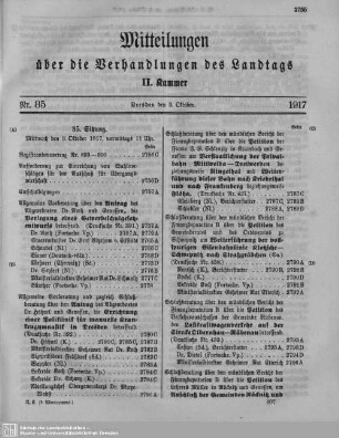 85. Sitzung