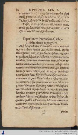 Superiorem sententiam Catholicae fidei non repugnare.