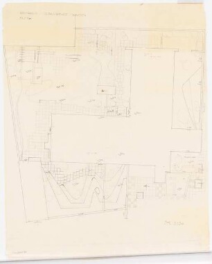 Garten Wohnhaus Conle, Duisburg: Gartenplan 1:50