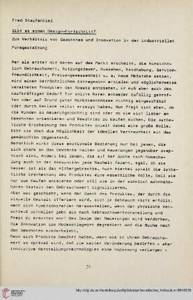 8: Gibt es einen Design-Fortschritt? : zum Verhältnis von Gewohntem und Innovation in der industriellen Formgestaltung