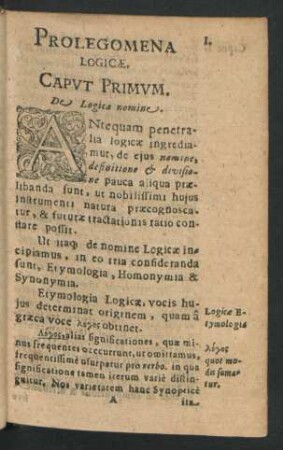 Prolegomena Logicae.