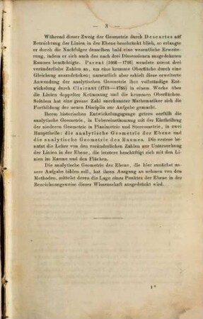 Lehrbuch der analytischen Geometrie, 1. Analytische Geometrie der Ebene