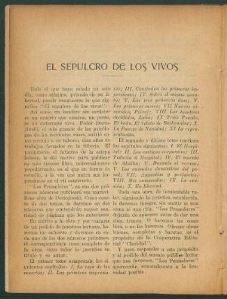 El sepulcro de los vivos