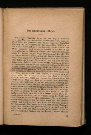 Das geheimnisvolle Mosaik
