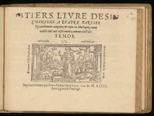 Tiers livre des chansons a quatre parties ... Tenor