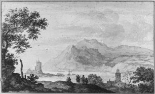 Allart van Everdingen (1621-1675), Der Rhein bei Bingen, Kunsthalle Bremen
