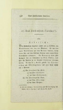 17) Das Fürstenthum Querfurt