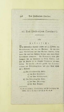17) Das Fürstenthum Querfurt