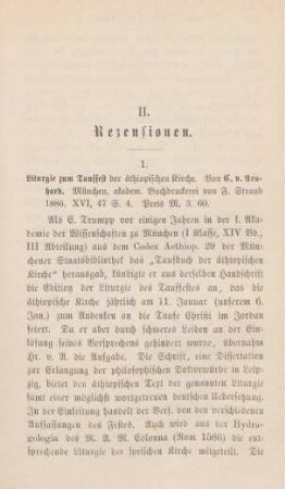461-462 [Rezension] Arnhard, Carl von, Liturgie zum Tauf-Fest der Aethiopischen Kirche