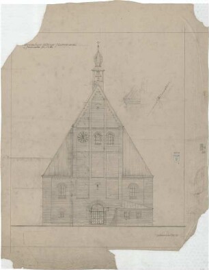 Bestelmeyer, German; München - Nymphenburg; Ev. Stephanuskirche - Nordseite (Ansicht)