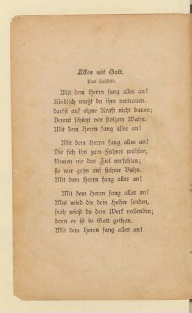 Alles mit Gott