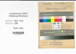 Entnazifizierung Otto Roth , geb. 07.10.1909 (Angestellter)