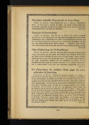 Keine Einschränkung des U=Boot=Krieges.