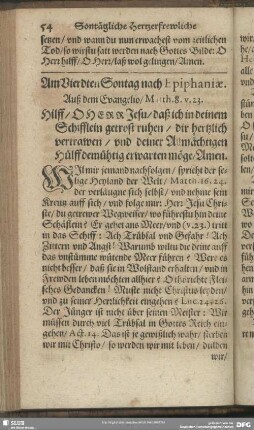 Am Vierdten Sontag nach Epiphaniae