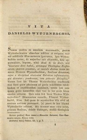 Vita Danielis Wyttenbachii, literarum humaniorum nuperrime in Academia Lugduno-Batava professoris