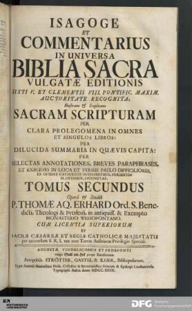 Tomus Secundus: Tomus Secundus