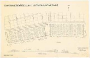 Dauerkleingärten am Kleinmachnower Weg, Berlin-Zehlendorf: Grundriss 1:500