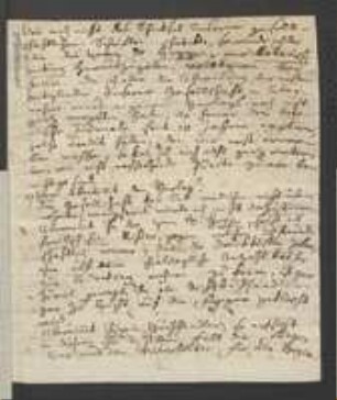 Brief von Johann Jacob Kohlhaas