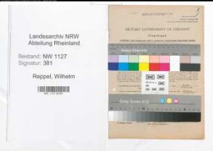 Entnazifizierung Wilhelm Reppel , geb. 23.03.1888 (Kaufmann)