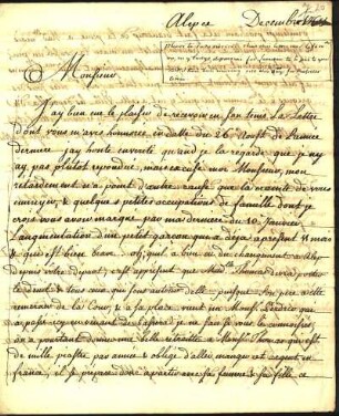 9) M. S. van Maseyk an Niebuhr, Aleppo, Dezember 1768