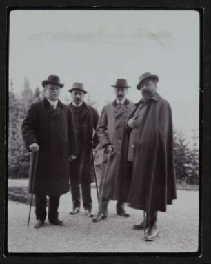 Otto Brahm, Felix Salten, Hugo von Hofmannsthal und Arthur Schnitzler auf dem Semmering