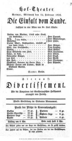 Die Einfalt vom Lande