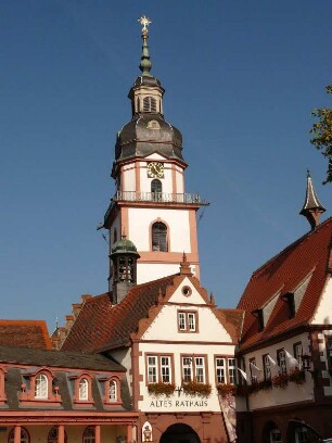 Stadtkirche von 1748 und Altes Rathaus, Erbach/Odenwald