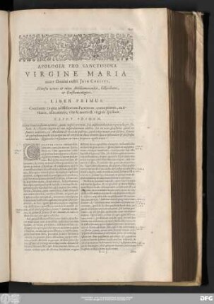 Caput Primum. Primi hominis status optimus, quam miserè mutatus. Dei misericordia in eo reparando per Filium. B. Mariae virginis ad eam dispensationem electio. De ea verae prophetiae, quod ex semine mulieris; ex Abrahami & Davidis posteris; quod virgo mater erat futura. Cautio de quibusdam prophetiis perperam ad veritatem illam detortis, quae explicatntur & suo sensui redduntur. Quomodo versandum in Sacrae scripturae applicatione?