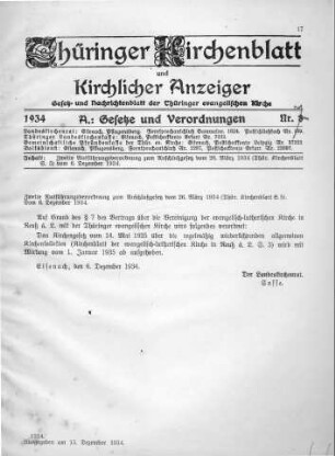 Nr. 7 : 15. Dezember 1934