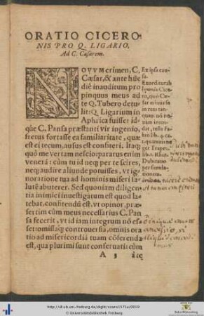 Oratio Ciceronis Pro Quinto Ligario Ad Gaium Caesarem