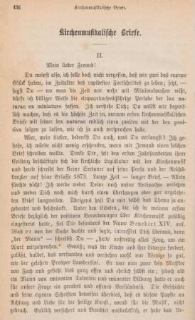 436-448 Kirchenmusikalische Briefe : Fortsetzung
