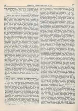 427-429 [Rezension] Rehmke, Johannes, Philosophie als Grundwissenschaft