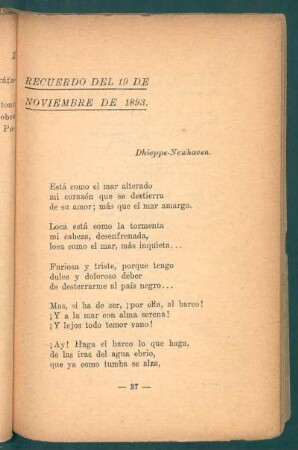 Recuerdo del 19 de noviembre de 1893