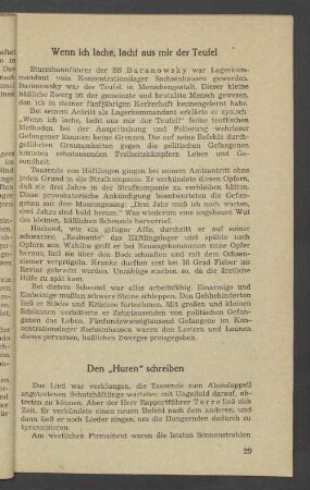 Den "Huren" schreiben