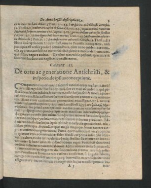 Caput II. De ortu ac generatione Antichristi, & in specie, de ipsius conceptione.