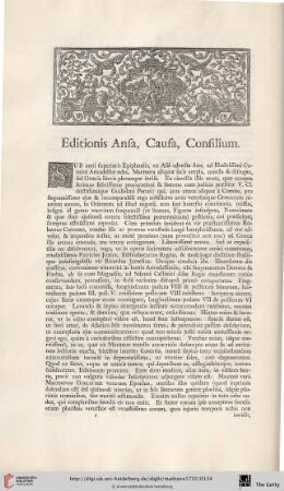Editionis Ansa, Causa, Consilium