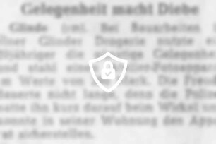 Gelegenheit macht Diebe