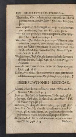 Dissertationes Medicae