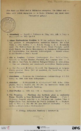 Diverse A-H (Nr. 1-147)