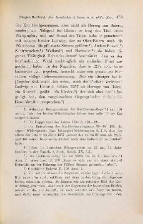 Zur Geschichte der baierischen und der pfälzischen Kur