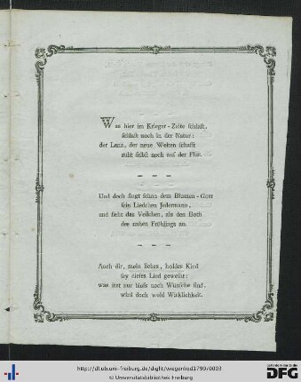Wiegenlied.