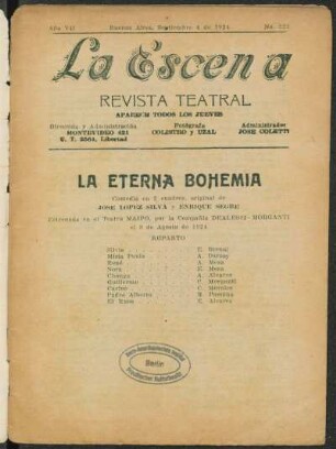 La eterna bohemia : comedia en 2 cuadros