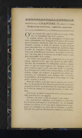 Chapitre II. Productious minerales, vegetales, animales.