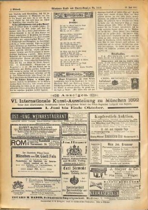 Münchener Kunst- u. Theater-Anzeiger, 5,7/12. 1892